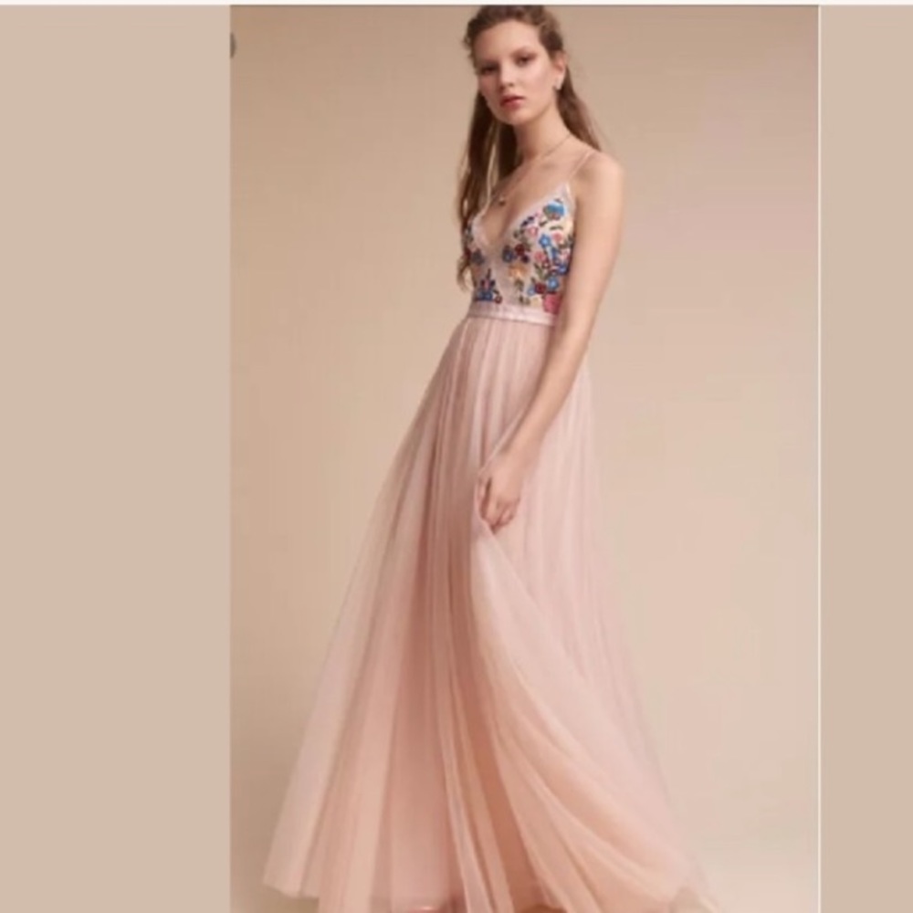 BHLDN ball gown with embroidery